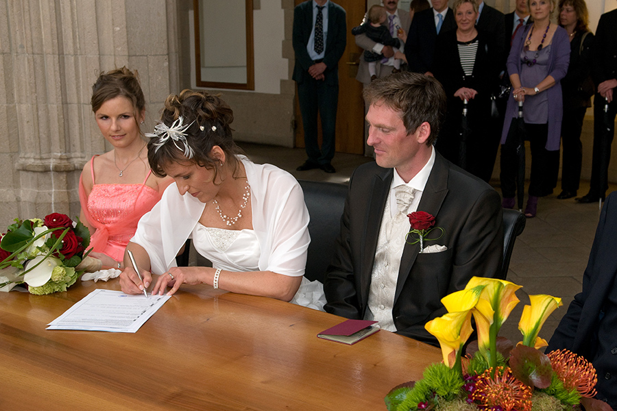 Hochzeitsfotos im Standesamt Köln, Rentkammer